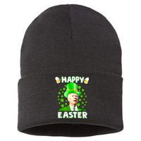 Funny Joe Biden St Patricks Day Happy 4th Of Easter Sustainable Knit Beanie