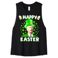 Funny Joe Biden St Patricks Day Happy 4th Of Easter Women's Racerback Cropped Tank