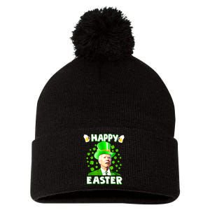 Funny Joe Biden St Patricks Day Happy 4th Of Easter Pom Pom 12in Knit Beanie