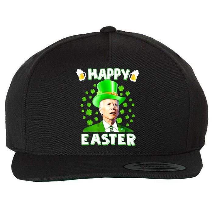 Funny Joe Biden St Patricks Day Happy 4th Of Easter Wool Snapback Cap