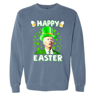 Funny Joe Biden St Patricks Day Happy 4th Of Easter Garment-Dyed Sweatshirt