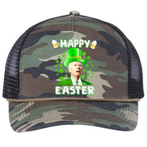 Funny Joe Biden St Patricks Day Happy 4th Of Easter Retro Rope Trucker Hat Cap