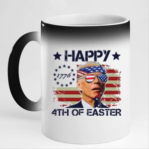 Funny Joe Biden 4th Of July Gifts Happy Halloween Firework 11oz Black Color Changing Mug