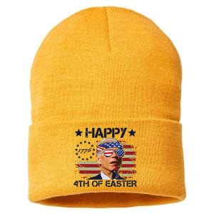 Funny Joe Biden 4th Of July Gifts Happy Halloween Firework Sustainable Knit Beanie