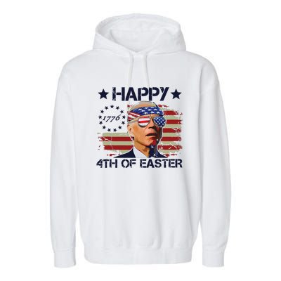 Funny Joe Biden 4th Of July Gifts Happy Halloween Firework Garment-Dyed Fleece Hoodie