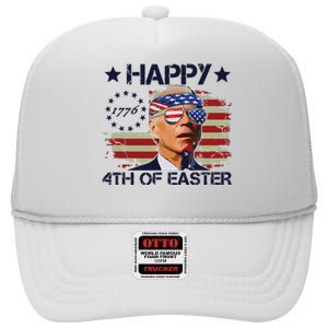 Funny Joe Biden 4th Of July Gifts Happy Halloween Firework High Crown Mesh Back Trucker Hat