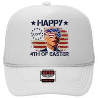 Funny Joe Biden 4th Of July Gifts Happy Halloween Firework High Crown Mesh Back Trucker Hat