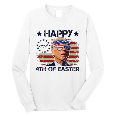 Funny Joe Biden 4th Of July Gifts Happy Halloween Firework Long Sleeve Shirt