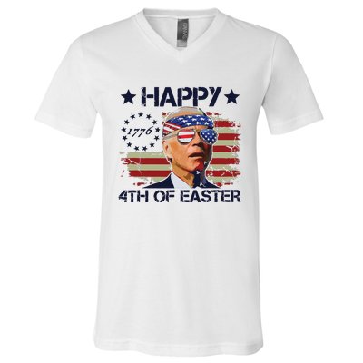 Funny Joe Biden 4th Of July Gifts Happy Halloween Firework V-Neck T-Shirt