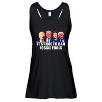 Funny Joe Biden It's Time To Ban Fossil Fools Anti Liberals Ladies Essential Flowy Tank