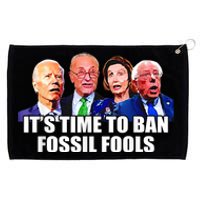 Funny Joe Biden It's Time To Ban Fossil Fools Anti Liberals Grommeted Golf Towel