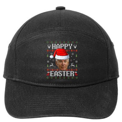 Funny Joe Biden Happy Easter Funny Ugly Christmas Sweater 7-Panel Snapback Hat