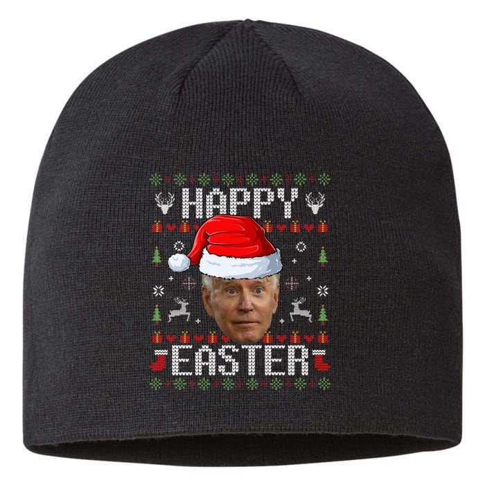 Funny Joe Biden Happy Easter Funny Ugly Christmas Sweater Sustainable Beanie