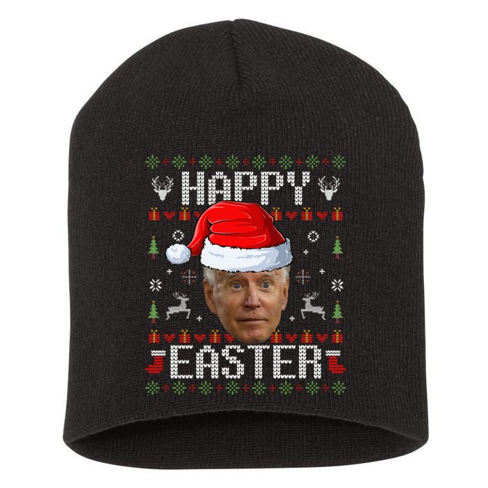 Funny Joe Biden Happy Easter Funny Ugly Christmas Sweater Short Acrylic Beanie