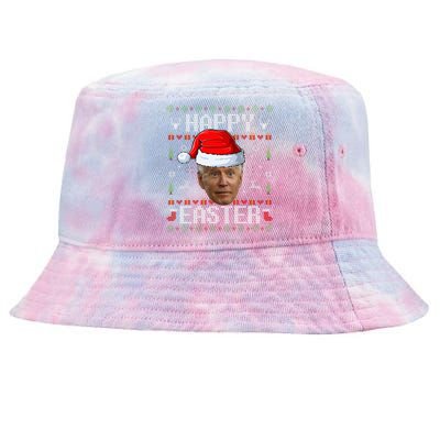 Funny Joe Biden Happy Easter Funny Ugly Christmas Sweater Tie-Dyed Bucket Hat