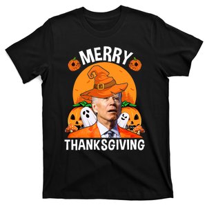 Funny Joe Biden Happy Halloween Merry Thanksgiving T-Shirt