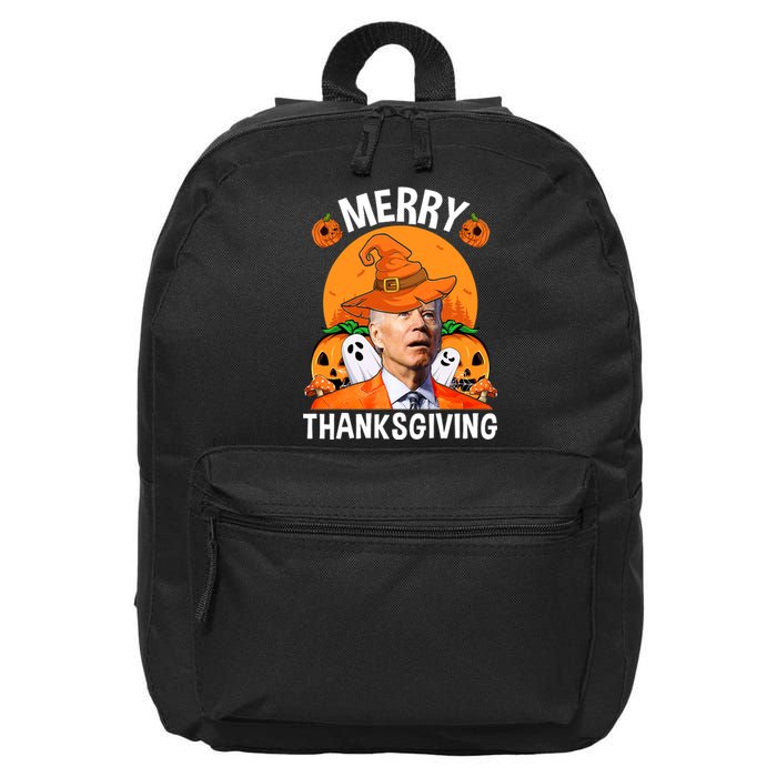 Funny Joe Biden Happy Halloween Merry Thanksgiving 16 in Basic Backpack