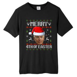 Funny Joe Biden Happy 4th Of Easter Ugly Christmas Sweater Gift Tall Fusion ChromaSoft Performance T-Shirt