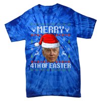 Funny Joe Biden Happy 4th Of Easter Ugly Christmas Sweater Gift Tie-Dye T-Shirt