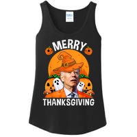 Funny Joe Biden Happy Halloween Merry Thanksgiving Ladies Essential Tank