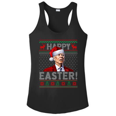 Funny Joe Biden Happy Easter Ugly Christmas Sweater Gift Ladies PosiCharge Competitor Racerback Tank