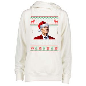 Funny Joe Biden Happy Easter Ugly Christmas Sweater Gift Womens Funnel Neck Pullover Hood