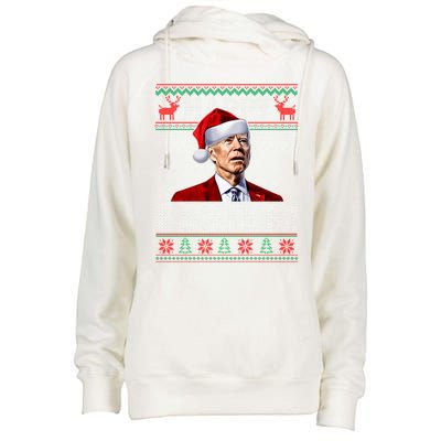 Funny Joe Biden Happy Easter Ugly Christmas Sweater Gift Womens Funnel Neck Pullover Hood