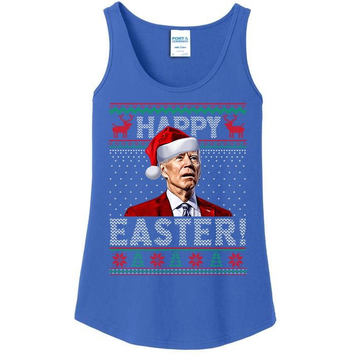 Funny Joe Biden Happy Easter Ugly Christmas Sweater Gift Ladies Essential Tank