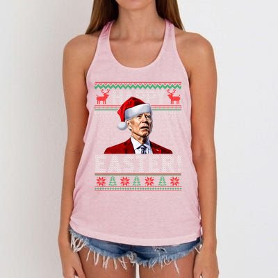 Funny Joe Biden Happy Easter Ugly Christmas Sweater Gift Women's Knotted Racerback Tank