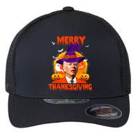 Funny Joe Biden Merry Thanksgiving Confused Happy Halloween Flexfit Unipanel Trucker Cap