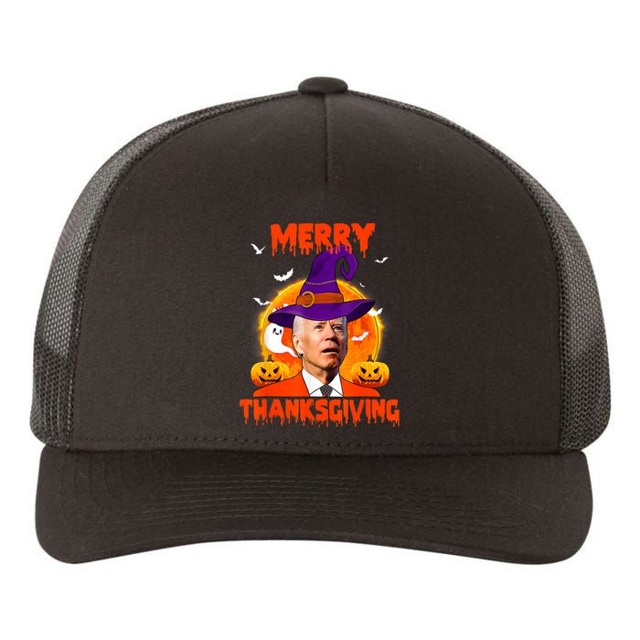 Funny Joe Biden Merry Thanksgiving Confused Happy Halloween Yupoong Adult 5-Panel Trucker Hat