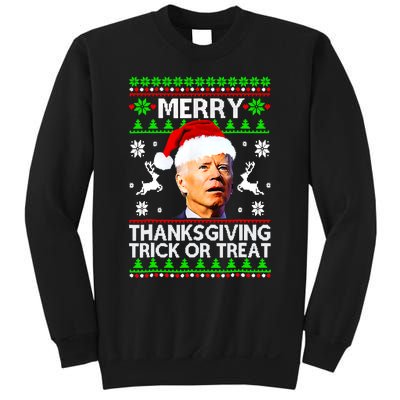 Funny Joe Biden Merry Thanksgiving Trick Or Treat Sweatshirt