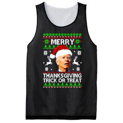 Funny Joe Biden Merry Thanksgiving Trick Or Treat Mesh Reversible Basketball Jersey Tank