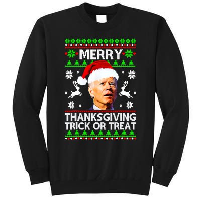 Funny Joe Biden Merry Thanksgiving Trick Or Treat Tall Sweatshirt