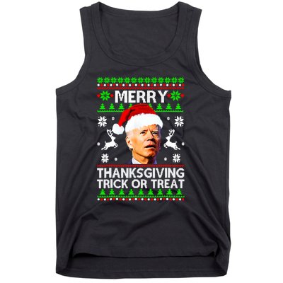 Funny Joe Biden Merry Thanksgiving Trick Or Treat Tank Top