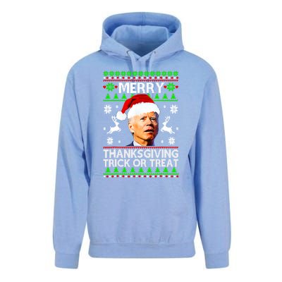 Funny Joe Biden Merry Thanksgiving Trick Or Treat Unisex Surf Hoodie