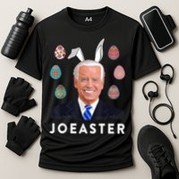Funny Joe Biden Easter Bunny Eggs Pun Cooling Performance Crew T-Shirt