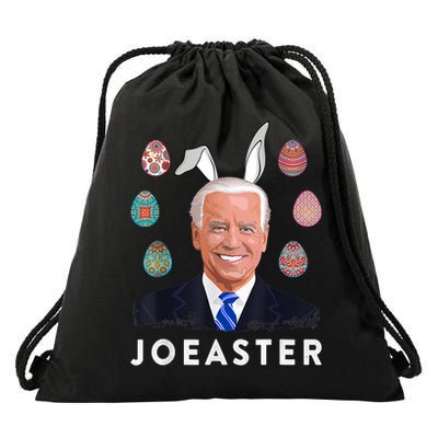 Funny Joe Biden Easter Bunny Eggs Pun Drawstring Bag