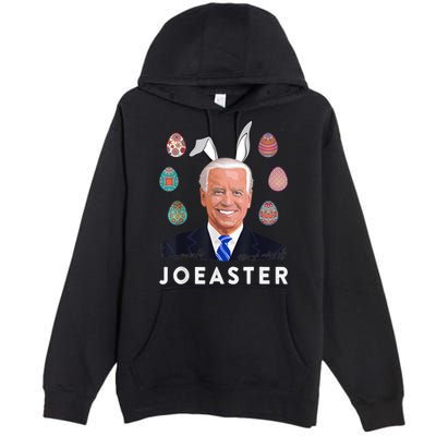 Funny Joe Biden Easter Bunny Eggs Pun Premium Pullover Hoodie