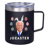 Funny Joe Biden Easter Bunny Eggs Pun 12oz Stainless Steel Coffee Mug