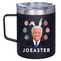 Funny Joe Biden Easter Bunny Eggs Pun 12oz Stainless Steel Coffee Mug