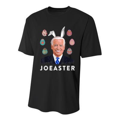 Funny Joe Biden Easter Bunny Eggs Pun Youth Performance Sprint T-Shirt