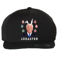 Funny Joe Biden Easter Bunny Eggs Pun Wool Snapback Cap