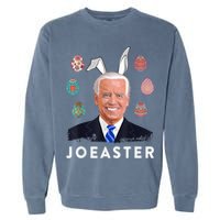 Funny Joe Biden Easter Bunny Eggs Pun Garment-Dyed Sweatshirt
