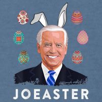 Funny Joe Biden Easter Bunny Eggs Pun Garment-Dyed Sweatshirt