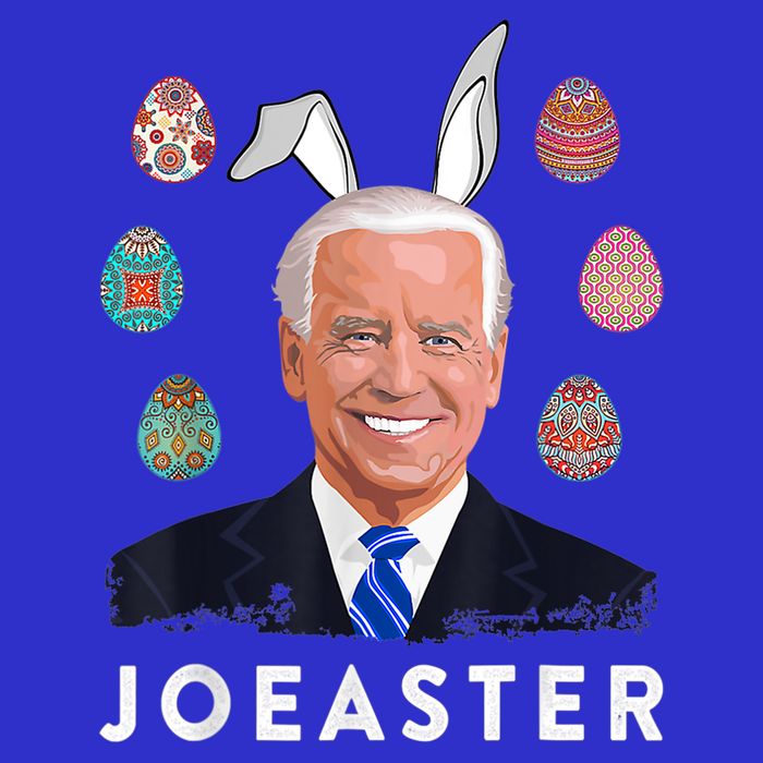 Funny Joe Biden Easter Bunny Eggs Pun Tall T-Shirt