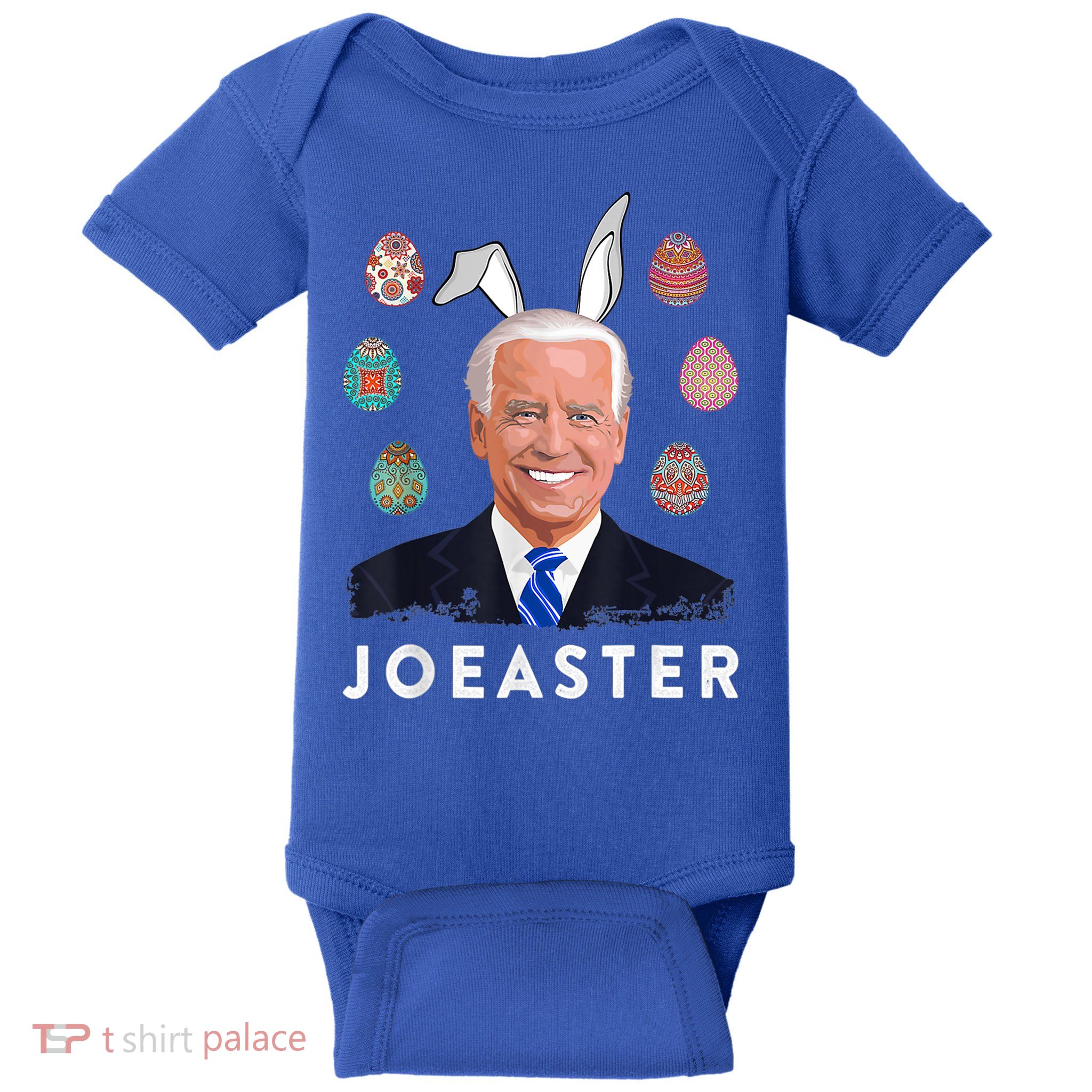 Funny Joe Biden Easter Bunny Eggs Pun Baby Bodysuit