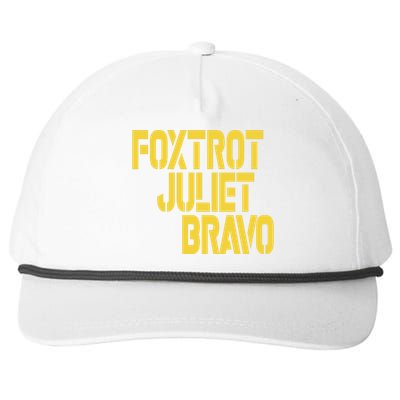 Foxtrot Juliet Bravo Snapback Five-Panel Rope Hat