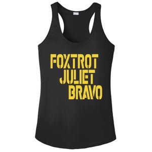 Foxtrot Juliet Bravo Ladies PosiCharge Competitor Racerback Tank