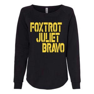 Foxtrot Juliet Bravo Womens California Wash Sweatshirt